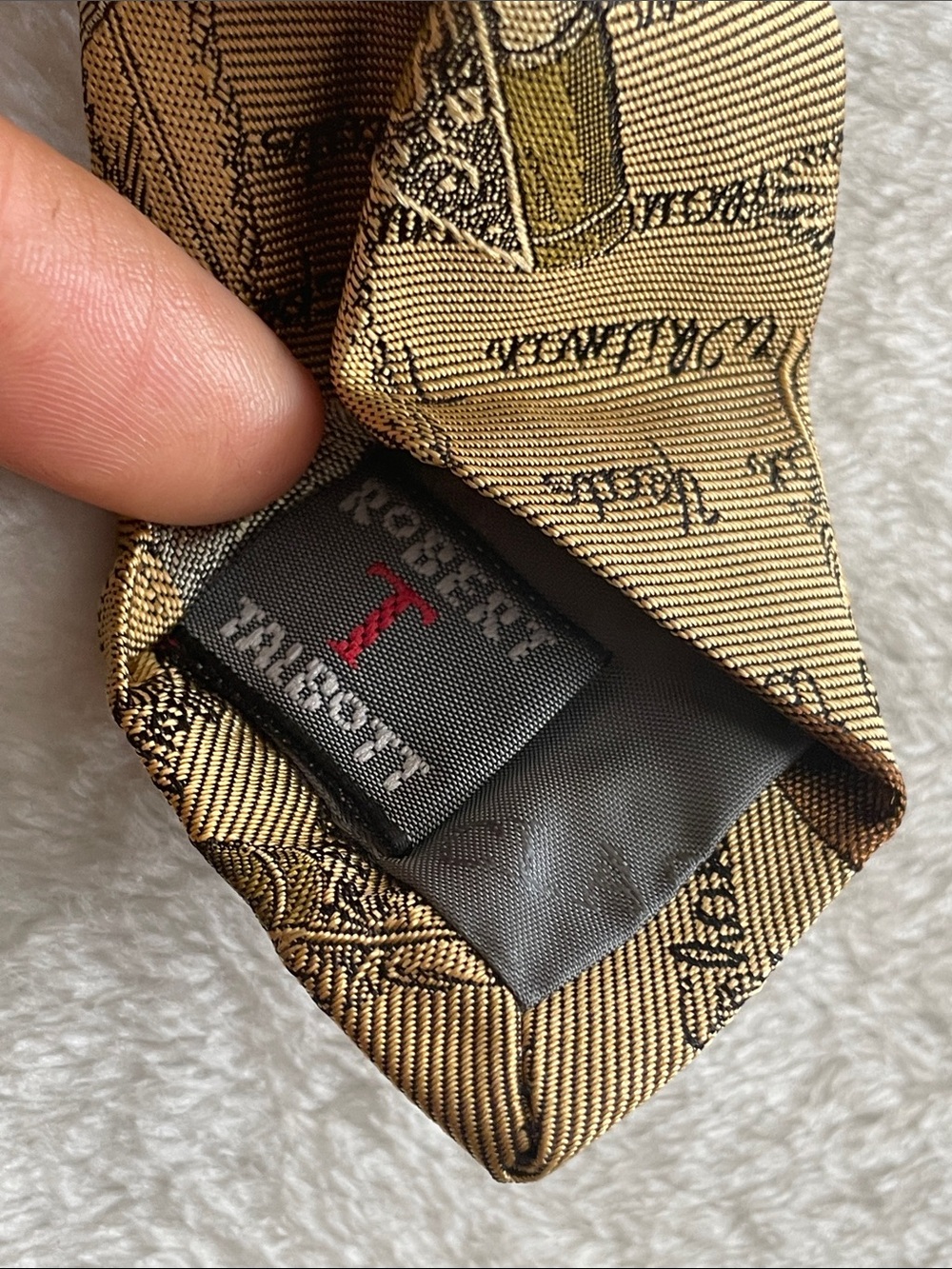 Robert Talbott Best of Class silk gold patterned silk necktie - Picture 3 of 6